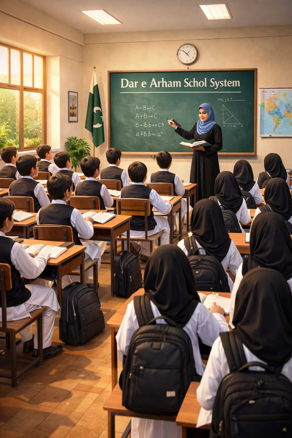 Students presenting in class
